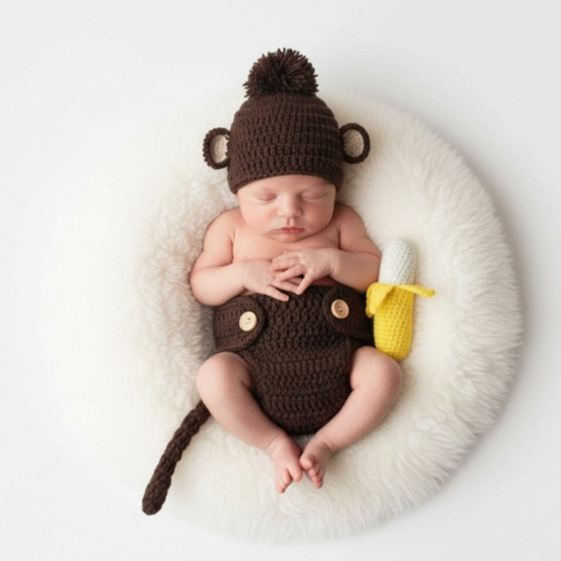 Baby Clothing Products - Baby Photography Props Handmade Monkey Banana