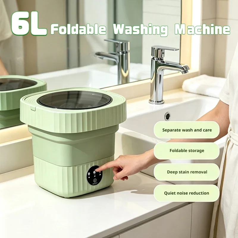 Baby Clothing Washing Machine - 6L Foldable Portable Washing Machine Mini
