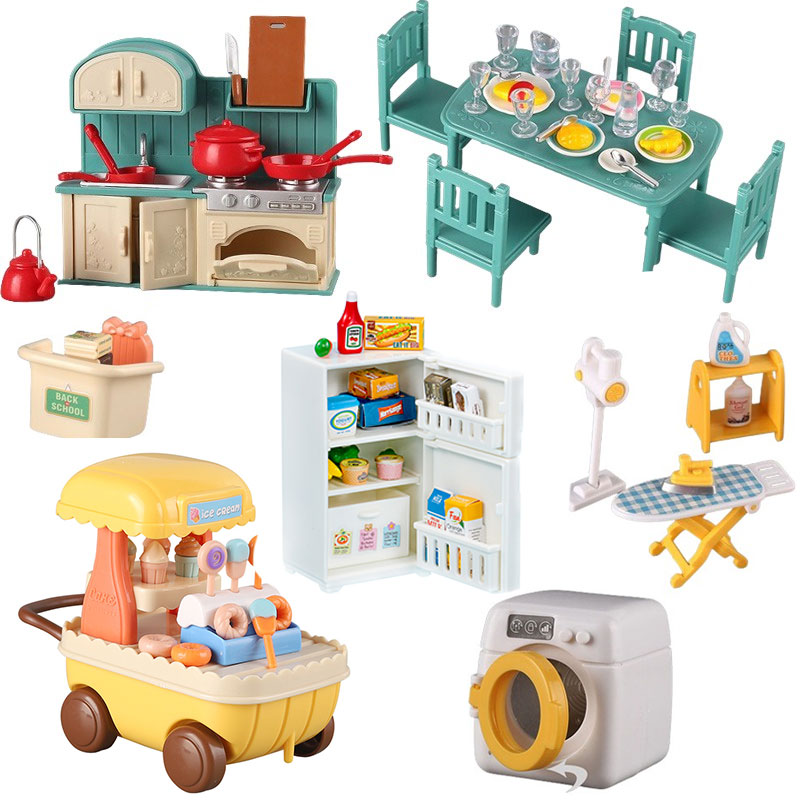 Dollhouse Furniture Set Doll H - Baby Clothing Washing Machine ulasan dan harga