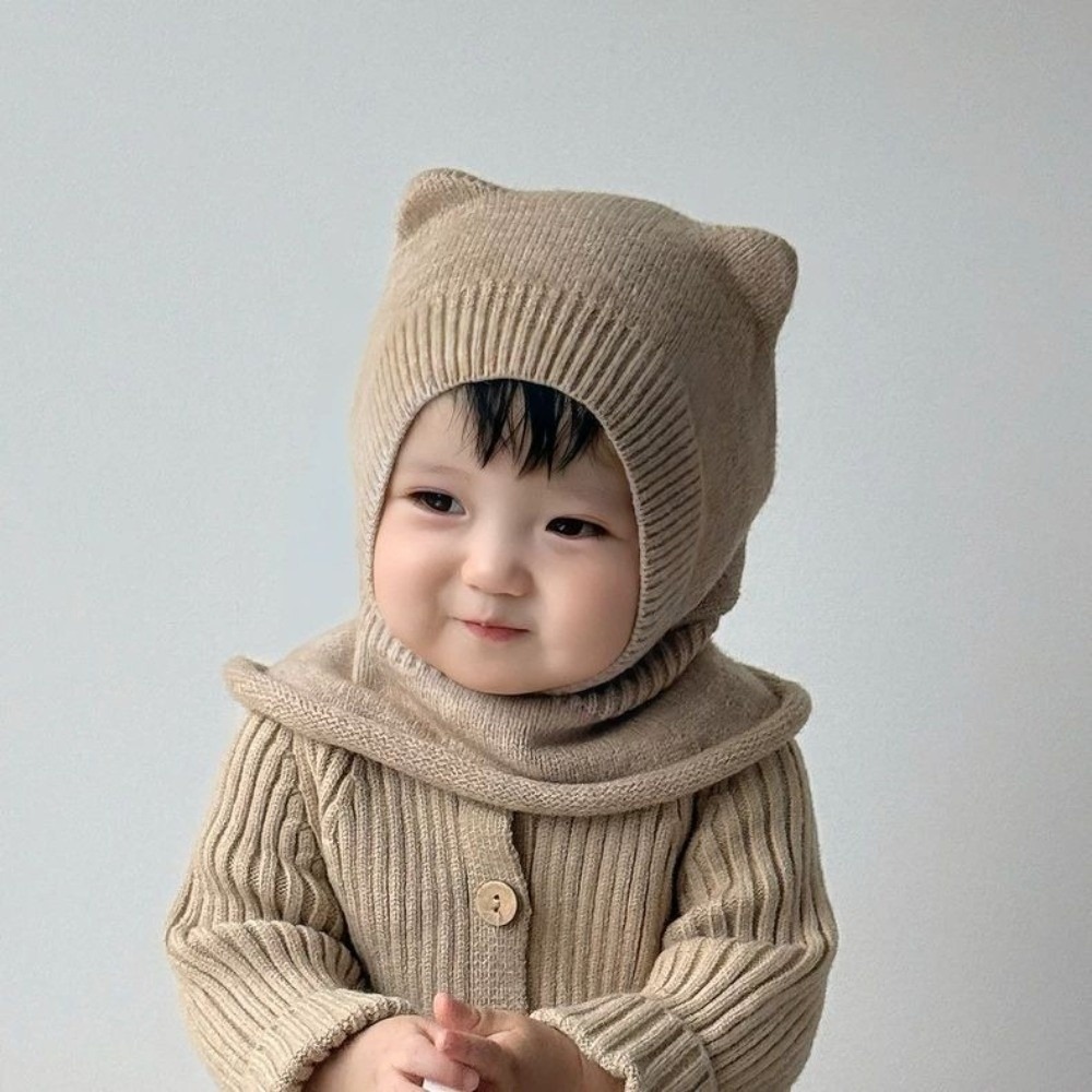 New Warm Woolen Baby Balaclava - Baby Hat Beanie ulasan dan harga