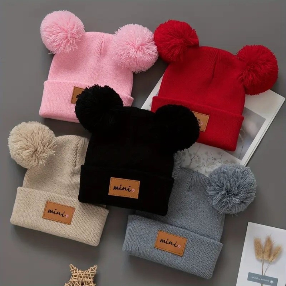 Double Ball 0-3 Years Old Infa - Baby Hat Beanie ulasan dan harga