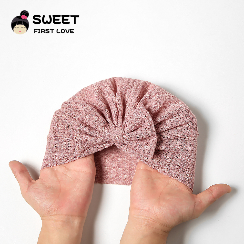 Waffle Bowknot Newborn Baby Gi - Baby Hat Beanie ulasan dan harga